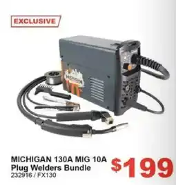 Total Tools Michigan 130A MIG 10A Plug Welders Bundle offer