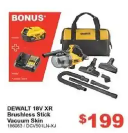 Total Tools DeWalt 18V XR Brushless Stick Vacuum Skin offer