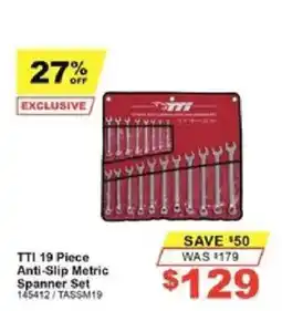Total Tools TTI 19 Piece Anti-Slip Metric Spanner Set offer