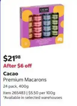 Costco Cacao Premium Macarons offer