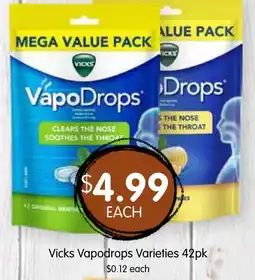 Spudshed Vicks Vapodrops Varieties offer
