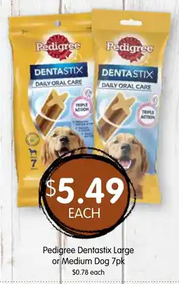 Spudshed Pedigree Dentastix Large or Medium Dog 7pk offer