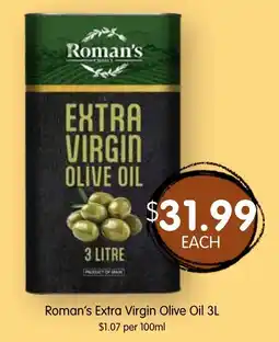 Spudshed Roman's Extra Virgin Olive Oil offer