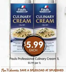 Spudshed Pauls Professional Culinary Cream offer