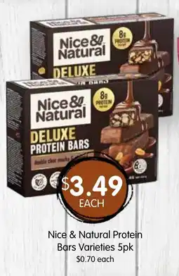 Spudshed Nice & Natural Protein Bars Varieties offer