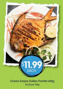 Spudshed Oceans Empire Golden Pomfret offer