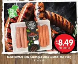 Spudshed Mad Butcher BBQ Sausages offer