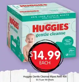 Spudshed Huggies Gentle Cleanse Wipes Refill offer
