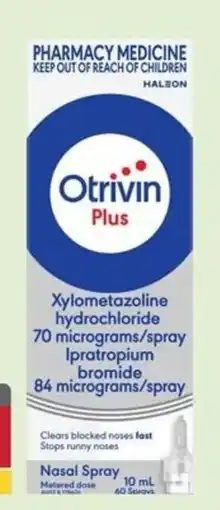 Pharmacy4Less Otrivin Plus Nasal Spray offer
