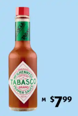 ALDI Tabasco Brand Pepper Sauce offer