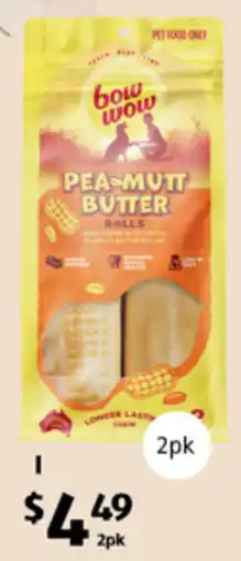 ALDI Bow Wow Pea-Mutt Butter Rolls offer