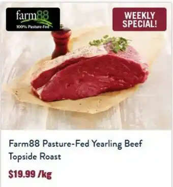 Farm88 Pasture-Fed Yearling Beef Topside Roast