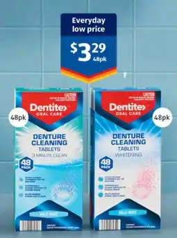 ALDI Dentitex Denture Cleaning Tablets offer