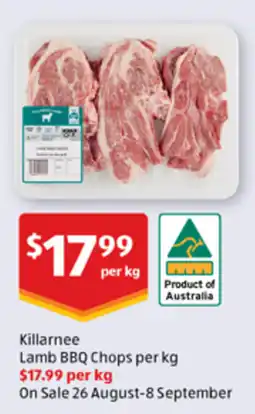 ALDI Killarnee Lamb BBQ Chops offer
