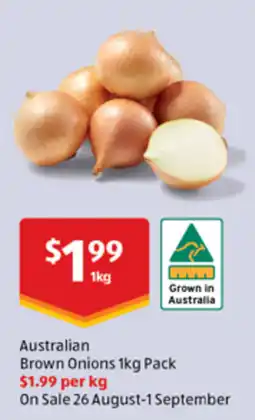 ALDI Australian Brown Onions 1kg Pack offer