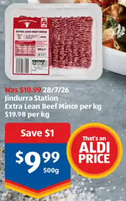 ALDI Jindurra Station Extra Lean Beef Mince offer