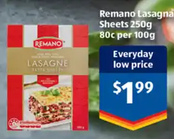 ALDI Remano Lasagne Pasta Sheets offer