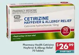 Pharmacy4Less Pharmacy Health Cetirizine Hayfever & Allergy Relief offer