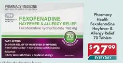 Pharmacy4Less Pharmacy Health Fexofenadine Hayfever & Allergy Relief offer