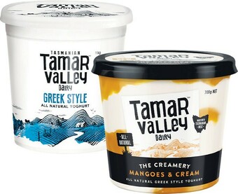 Woolworths Tamar Valley Greek or Creamery Yoghurt 700g-1 kg offer