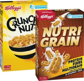 Woolworths Kellogg’s Nutri-Grain 290g or Crunchy Nut Corn Flakes 380g offer