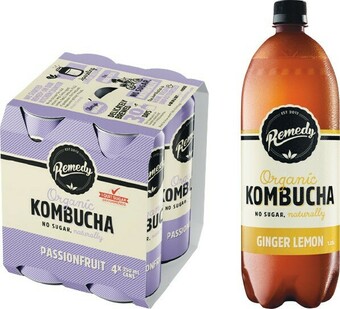 Remedy Kombucha 4 x 250ml or 1.25 Litre