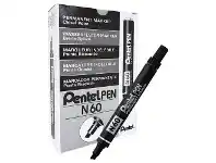 Officeworks Pentel N60 Permanent Markers Black 12 Pack offer