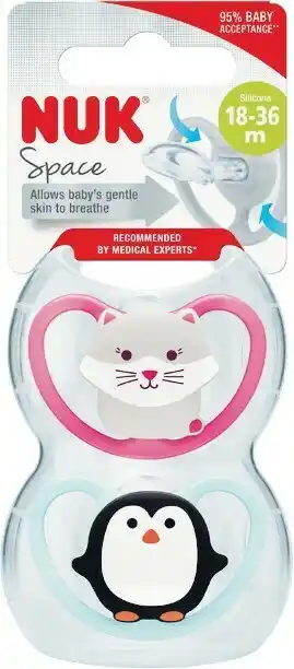 Woolworths Nuk Space Silicone Soother 18-36 Months 2 Pack offer