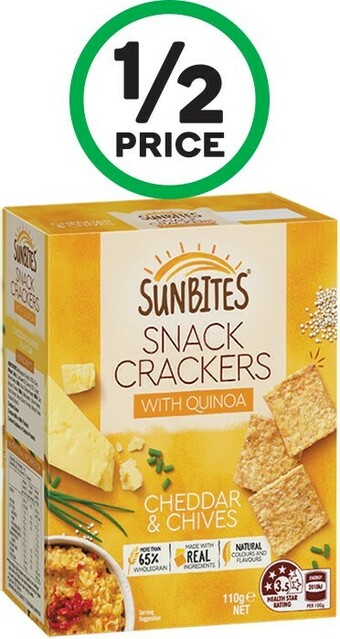 Woolworths Sunbites Crackers 105-110g offer