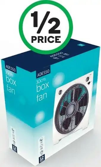 Woolworths Adesso Box Fan 30cm offer