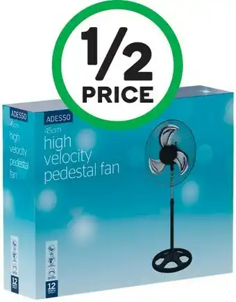 Adesso High Velocity Pedestal Fan 45cm