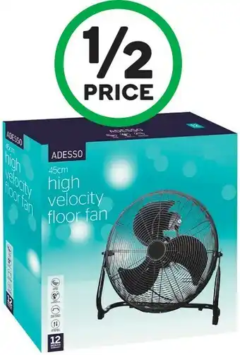 Woolworths Adesso High Velocity Floor Fan 45cm offer