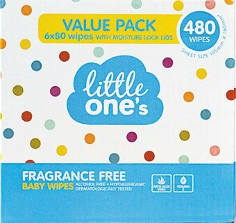 Woolworths Little One's Baby Wipes Pk 480 offer