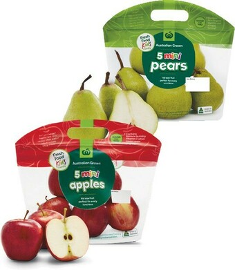 Woolworths Woolworths Australian Mini Apples or Pears Pk 5 offer