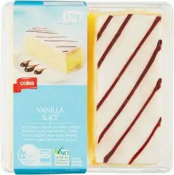Coles Coles Vanilla Slice 2 Pack 270g offer