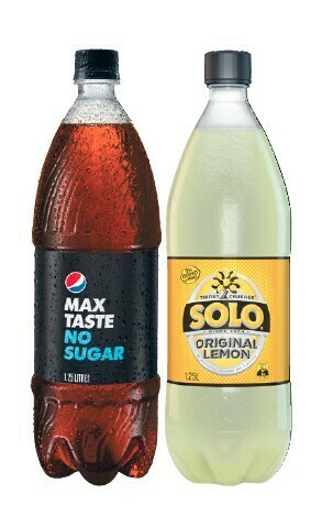 Coles Pepsi, Sunkist or Solo Soft Drink 1.25 Litre offer