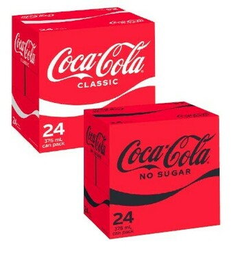 Coles Coca-Cola Soft Drink 24x375mL offer