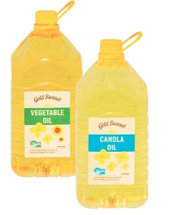 Coles Gold Sunset Canola or Vegetable Oil 4 Litre offer