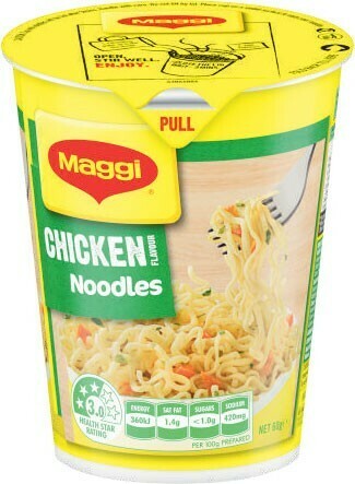 Coles Maggi Noodles Cup 58g-65g offer