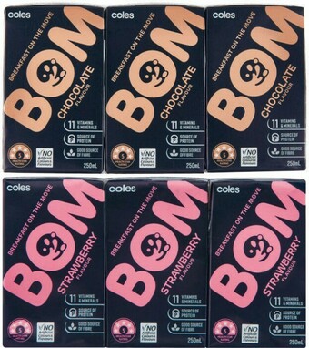 Coles Coles BOM Liquid Breakfast 3x250mL offer