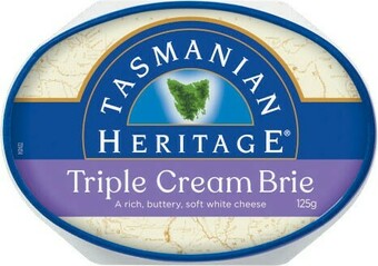 Coles Tasmanian Heritage Triple Cream Brie 125g offer