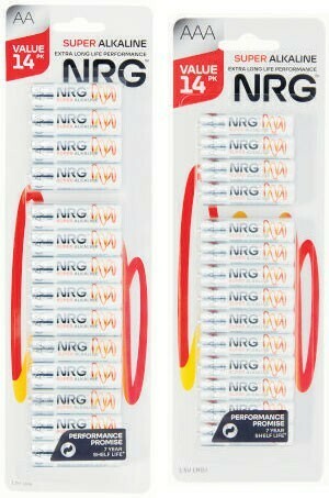 Coles NRG Batteries AA or AAA 14 Pack offer