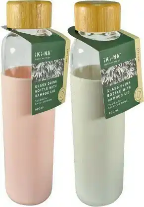 Coles Ikina Glass Bottle with Silicone Sleeve offer