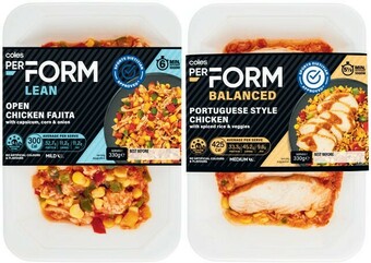 Coles Coles Frozen Perform Meal 330g-340g offer