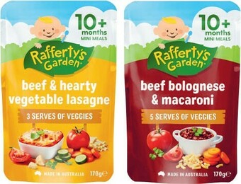 Coles Rafferty’s Garden 10+ Month Mini Meal 170g offer