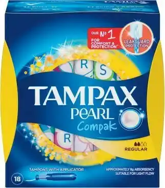 Coles Tampax Pearl Compak Applicator Tampons 18 Pack offer
