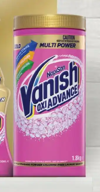 Coles Vanish Napisan Gold Pro Stain Remover Powder Oxi Action 1.8kg offer