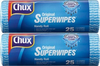 Coles Chux Superwipes Handy Roll 25 Pack offer