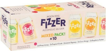 Coles Moon Dog Fizzer Mixed Cans 10x330mL offer