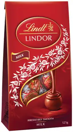 IGA Lindt Lindor Chocolate Bag 123‑125g Selected Varieties offer